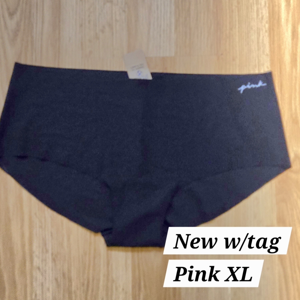 Victoria's Secret PINK Seamless Hipster Panty in Black